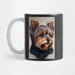 Super Cute Yorkshire Terrier Puppy Portrait Mug